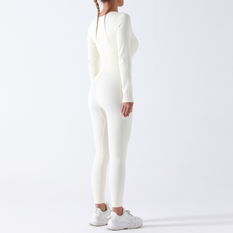 Модные спортивные комбинезоны для йоги с длинными рукавами Модные спортивные комбинезоны для йоги с длинными рукавами